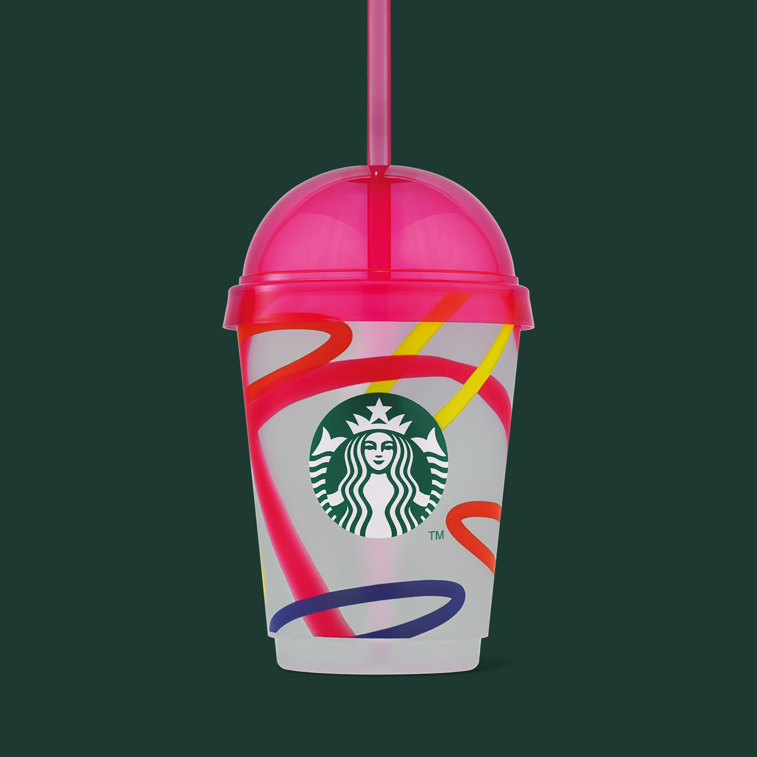 Loops Dome Lid Cold Cup 16oz Starbucks