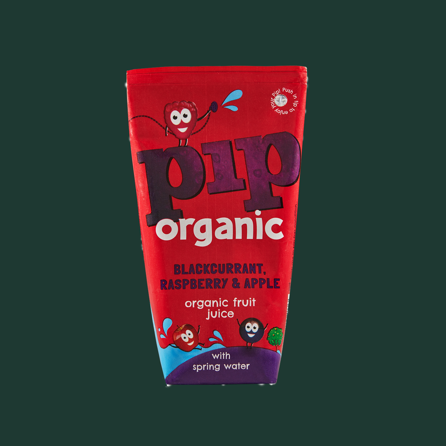 Pip Organic Blackcurrant Raspberry & Apple Juice with Spring Water