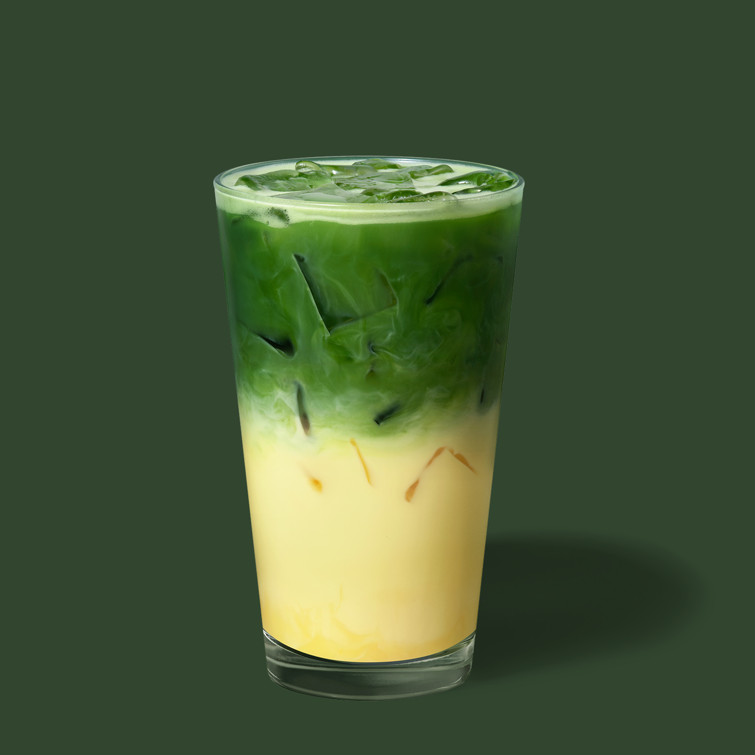 Iced Caramelised Banana Flavour Matcha Latte